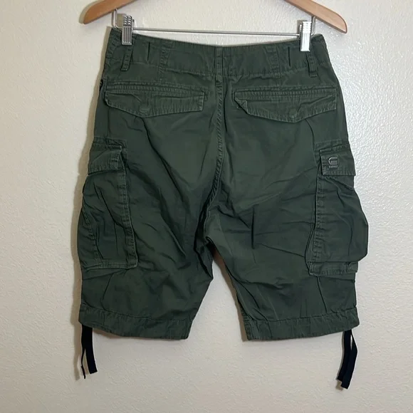 G-Star Dark Green Cargo Shorts - Picture 7 of 14